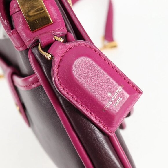 LOUIS VUITTON Art Deco Trapezio Shoulder Bag Leather Pink M97085 Auth 125367AV - Picture 13 of 16